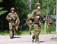 Squad trining in Finnish Army
