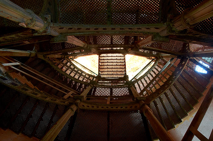 Sight up to staircase - Fort Alexander