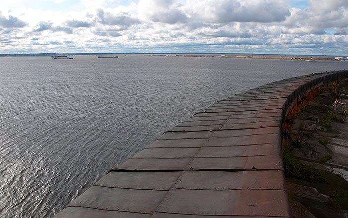 On the roof of the fort - Fort Alexander