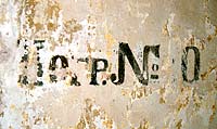 Inscription on the wall of a powder cellar