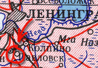 Карта окрестностей Петербурга