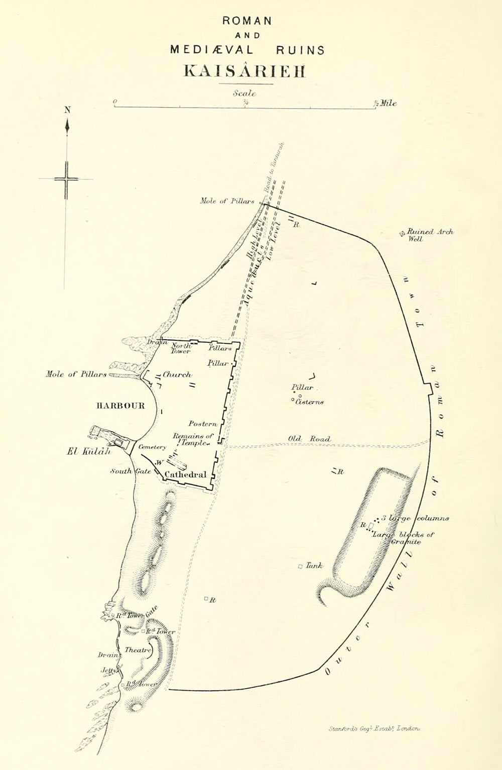 Map of Caesarea at 1905