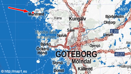 Карта окрестностей Гётеборга