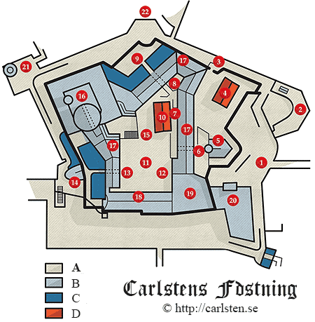 Carlsten fortress lay-out