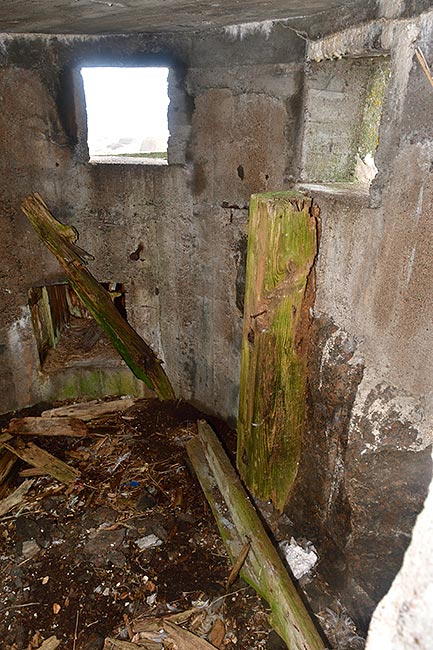 Interiors of machine gun pillbox - Coastal Artillery