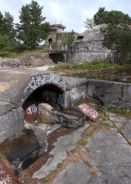 Sight of the Fort command point from hautzer positions - Coastal Artillery