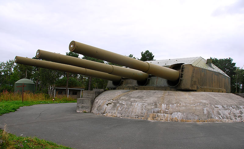 Triple turret 280 mm battery - Coastal Artillery