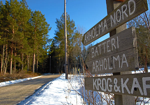 Road to the Arholma battery - Coastal Artillery