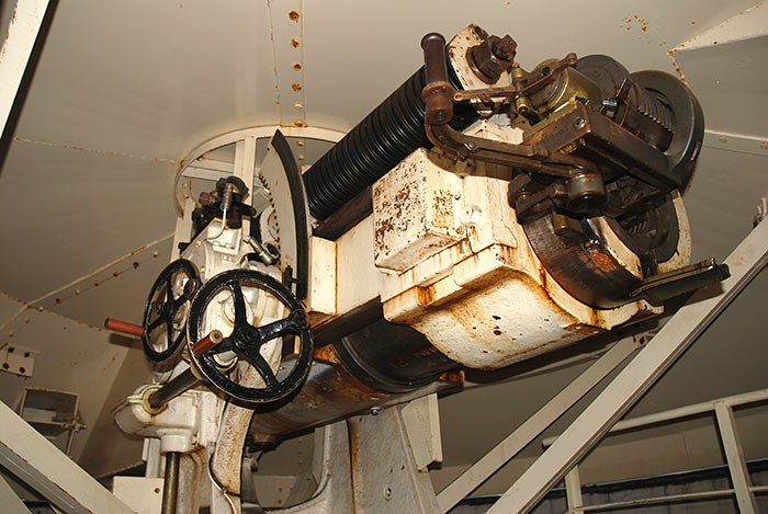 Inside of turret - Coastal Artillery