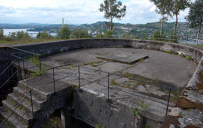 Emplacement of  210 mm gun - Coastal Artillery