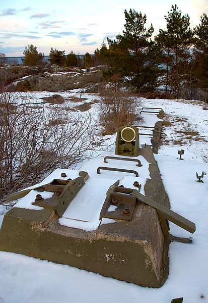 Fixing device for the barrel - Coastal Artillery