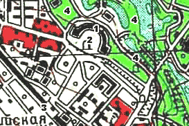 Map of vicinities of Gatchina's Palace