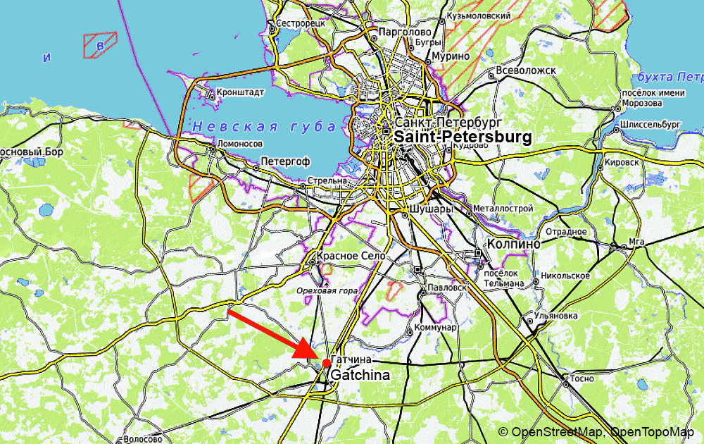 Map of neighborhood of of St.Petersburg