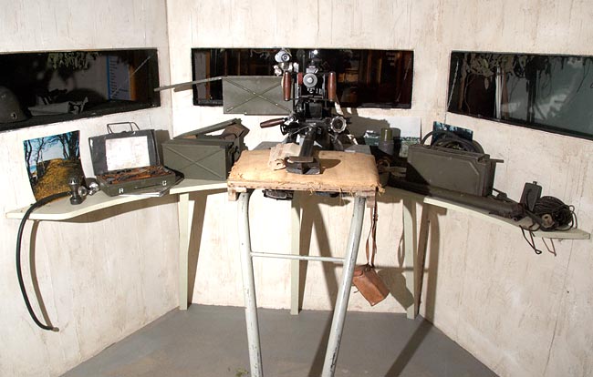 Interiors of MG pillbox - Gotland fortifications