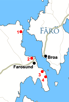 Farosund strite area of Gotland map