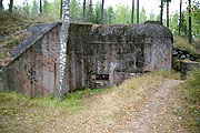 Finnish machine-gun pillbox near the road to Hanko