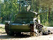 Killed Soviet tank T-26 in the Front Museum of Hanko
