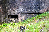 Embrasure of bunker at Harparskog line (H-Line)