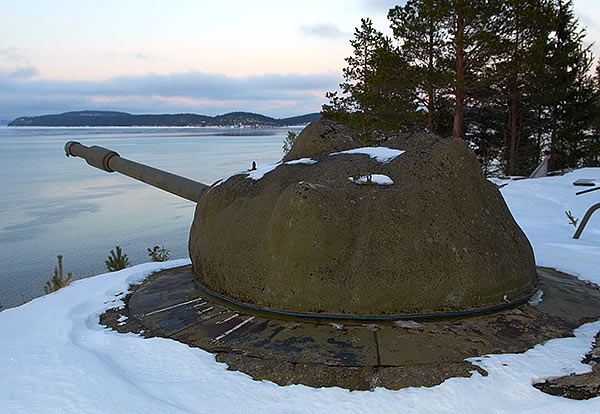#1 - 7.5 sm М/57 gun of Havstoudd battery