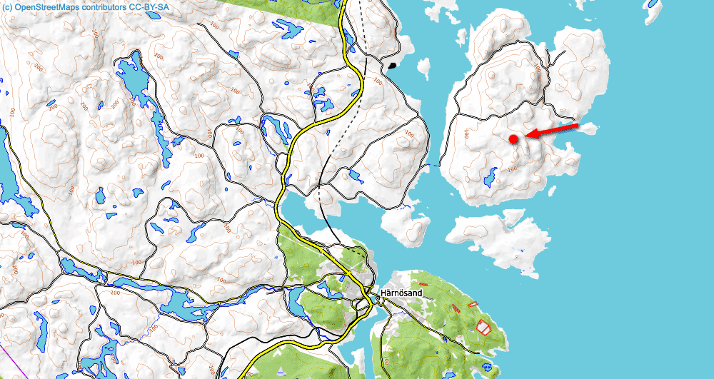 Карта расположения крепости Хемсё