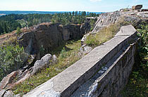 Concrete parapet on the top of Redoubt