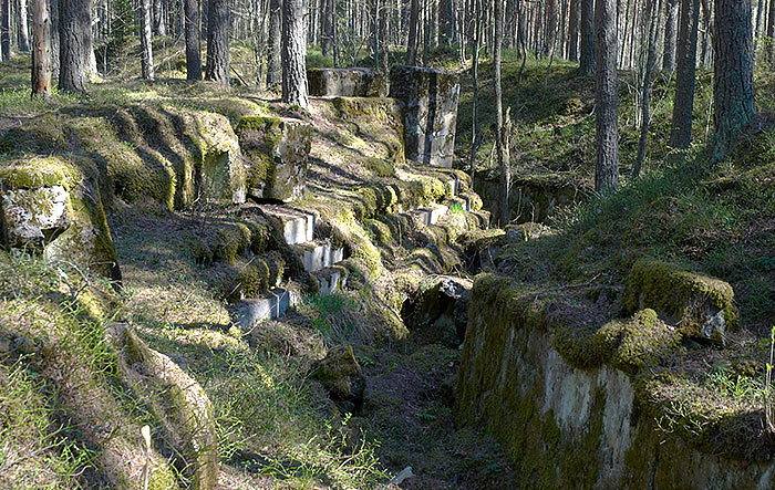 Concreted trenches - Fort Ino