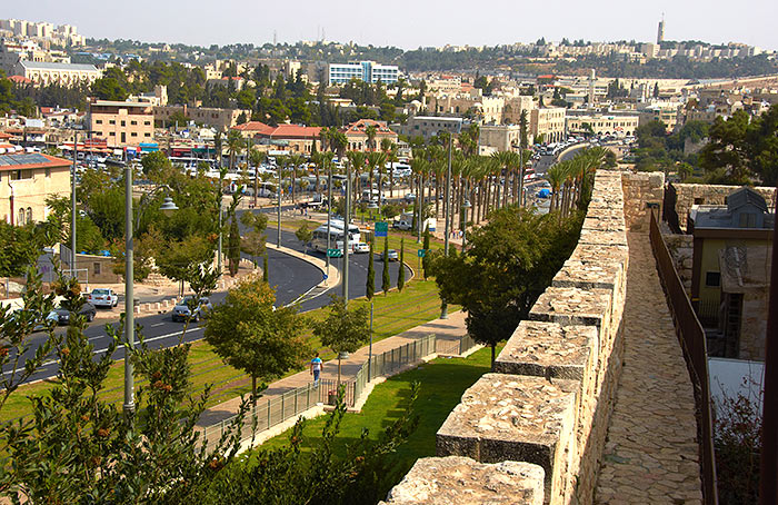 View of Jerusalem from the height of the walls - Jerusalem