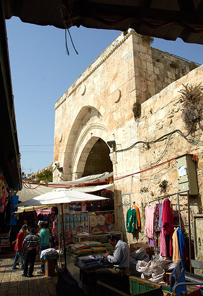 Damascus Gate - sight from inside the fortress - Jerusalem
