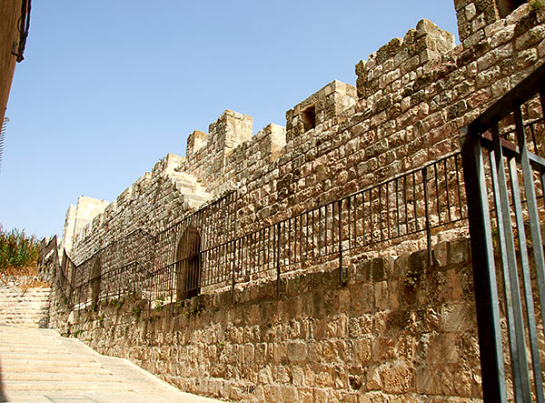 Fortress wall near the Lion Gate - Jerusalem