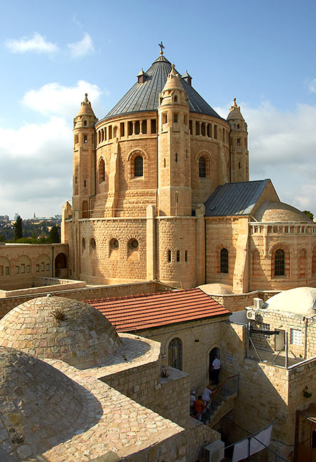 Church of the Assumption of the Blessed Virgin Mary on Mount Zion - view from the wall - Jerusalem