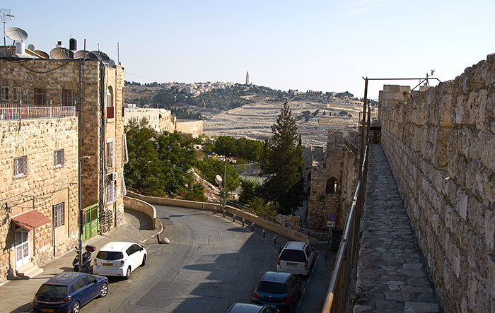 View from the wall to the east - Jerusalem