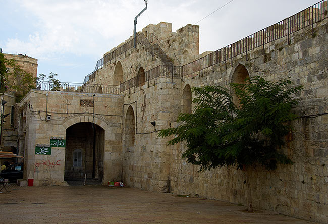 Lion Gate - view from inside the fortress - Jerusalem