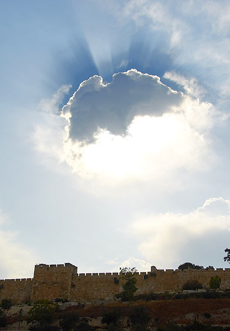 Sky over the Temple Mount - Jerusalem