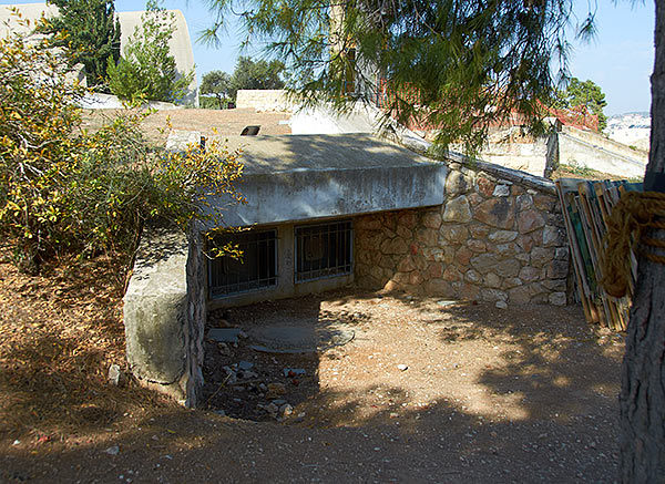 Machine gun embrasure of the 'Big Bunker' - Jerusalem