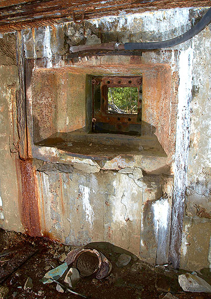 #5 - Cannon embrasure sight from inside of the bunker