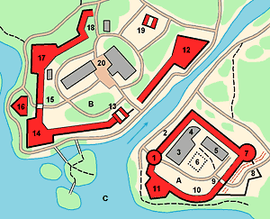 Complete plan of the fortress of Kexholm