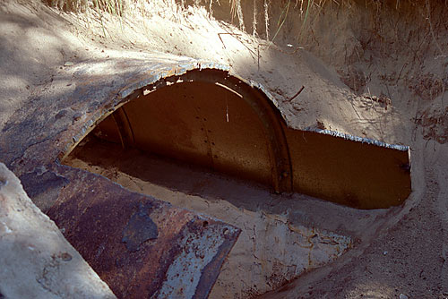 The armoured vault of potern - Fort Krasnaya Gorka