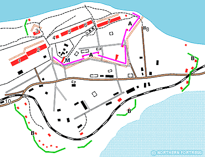 Fort Krasnaya Gorka layout