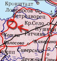 Map of St.Peterburg region