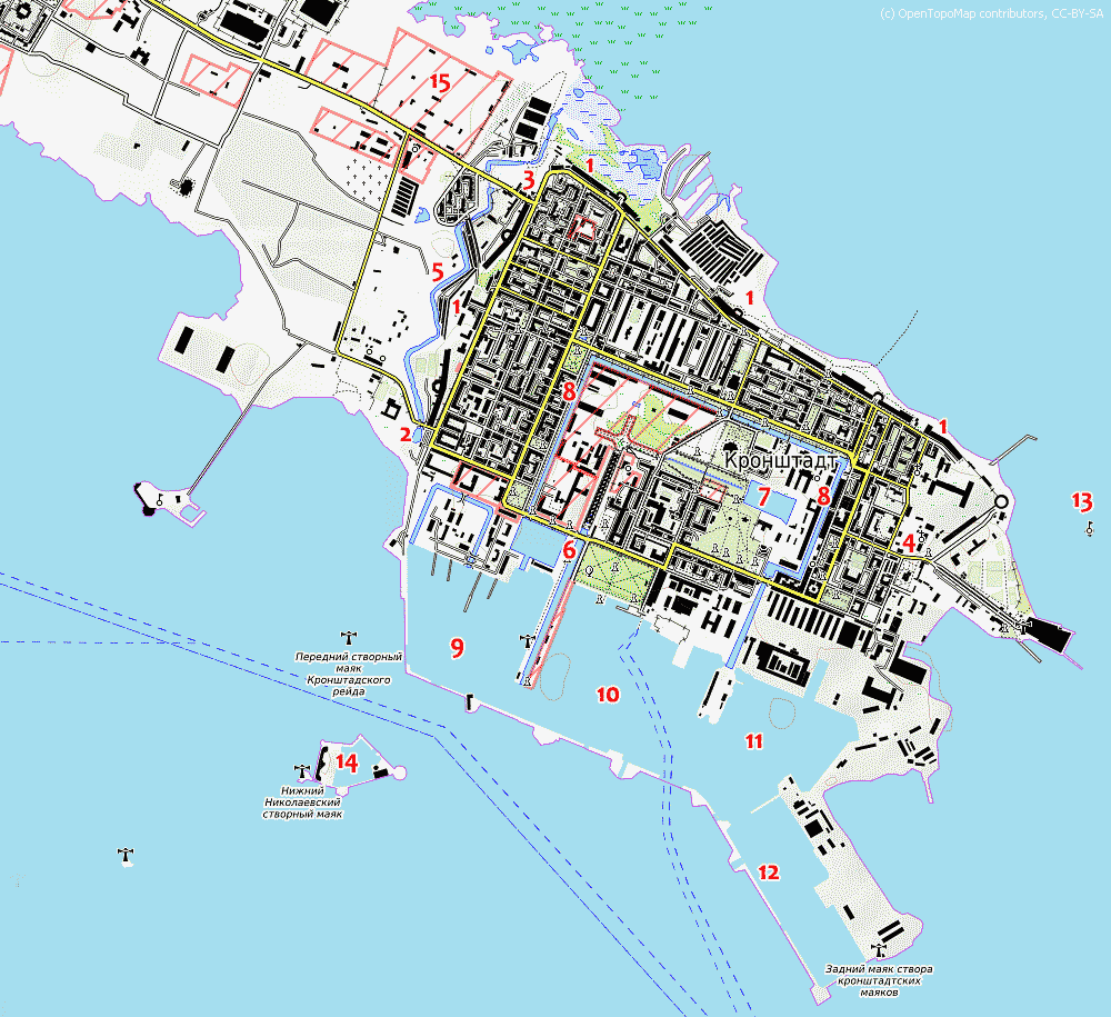 Kronstadt city map