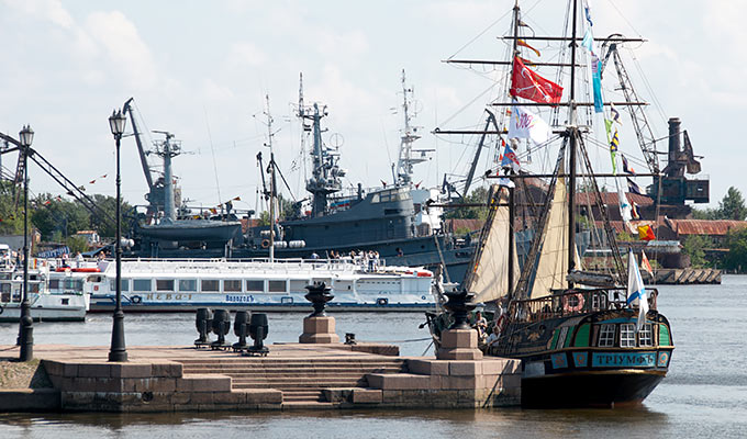 Main pier of Kronstadt fortress