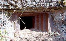 Artillery embrasure of the bunker of KrUR