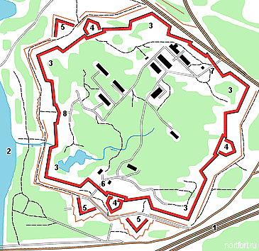Plan of Kymenlinna fortress