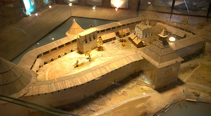 Макет в музее крепости  Старая Ладога