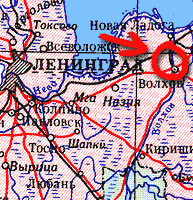 large-scale map Petersburg vicinities