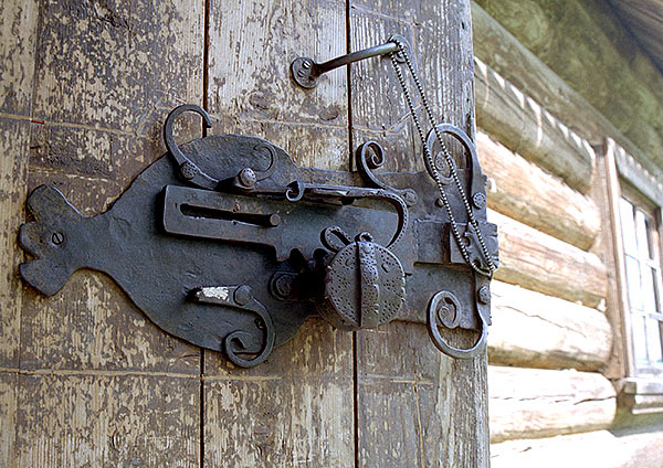 Lock on the door of the church - Staraya Ladoga