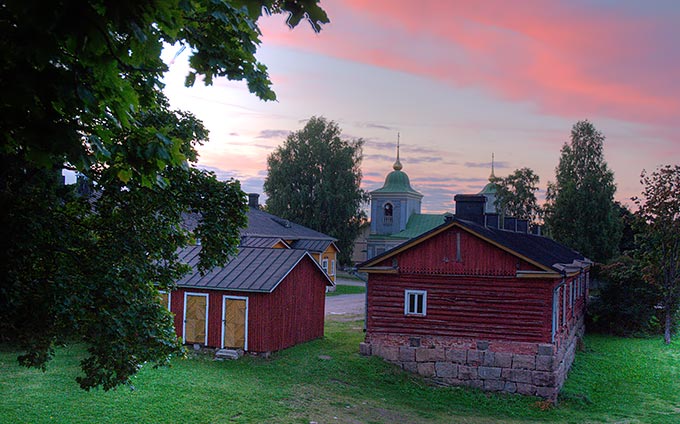 Sundown in Villmanstrand fortress