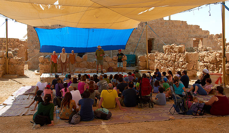 In the courtyard of Western Palace - Masada