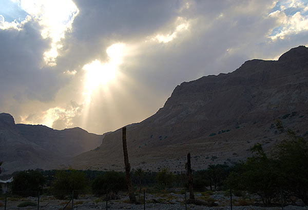 Gloomy skies above Israel - Masada