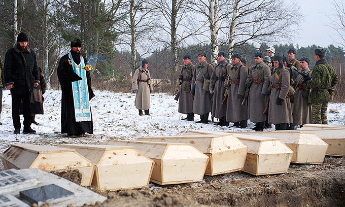 Russian soldiers graves in Merrke at Summa sector